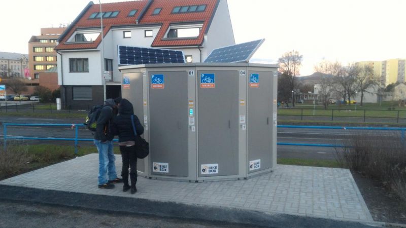 Bike Box - Louny, at the bus station