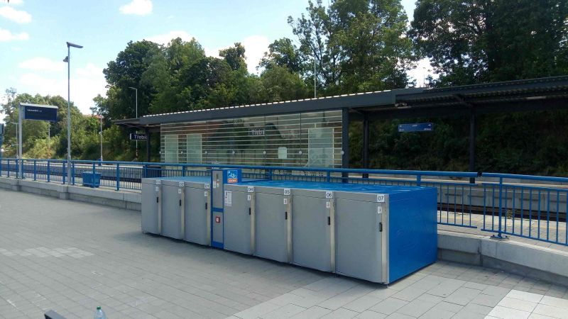 Bike Box - Trebic, train station